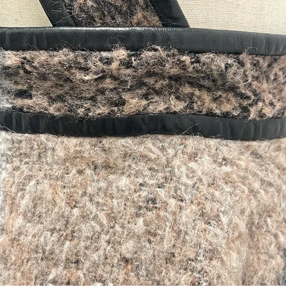 RARE 2010 3.1 Phillip Lim Trapezoid Leather Binding Brown Plaid Skirt Size 6 - Picture 5 of 15